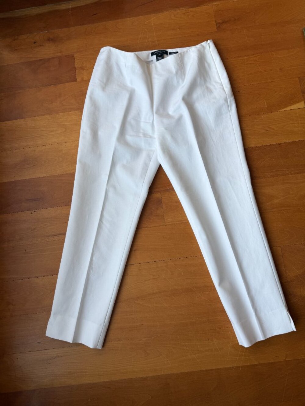 Lafayette 148 New York Lexington Cropped Pant (White, Size 6) - Picture 4 of 8